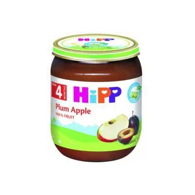 HiPP Био Пюре Hipp, сливи и ябълки, 125гр, 9062300140672