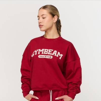 GymBeam Дамски суичър Varsity Red M