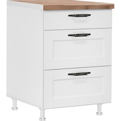 Matis Кухненски шкаф долен с три чекмеджета contempo d60 3f бял