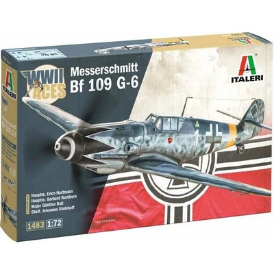 Italeri Model Kit letadlo 1483 Bf 109 G-2/G-6 Aces 1:72
