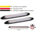  LED /дневнa/ СВЕТЛ. + Мигач бягащ 23.5см -А3574-2 ('254980)