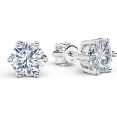 DF Dámske náušnice 3698 z bieleho zlata s diamantmi o celkovej hmotnosti 1,80 ct