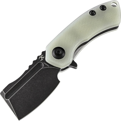 KANSEPT Mini Korvid Flipper Knife 154CM, Jade G10 T3030A4