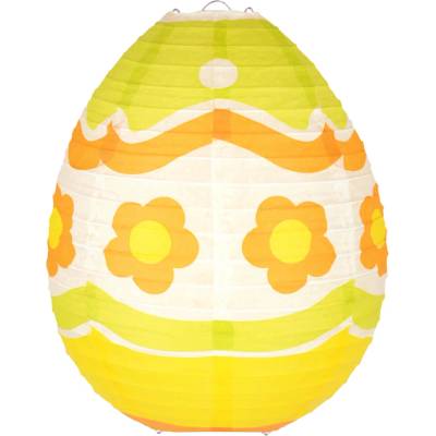Party Papierový lampión veľkonočné vajíčko so slnečnicami žltý 25 cm