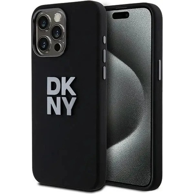 DKNY Кейс DKNY Liquid Silicone Metal Logo за iPhone 15 Pro Max, черен (3666339265328)