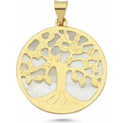 Lillian Vassago Zlatý přívěsek strom života s perletí LLV31 GP038Y