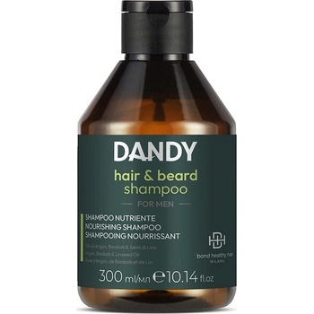 Dandy Beard & Hair Shampoo šampón na vlasy a fúzy Nourishing Shampoo with Argan Baobab & Linseed Oil 300 ml