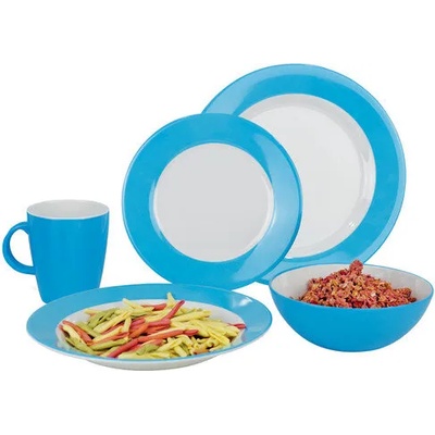 Gimex меламинов комплект за хранене Rainbow blue, 3 бр (9170492)