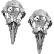 Alchemy Gothic náušnice Havraní lebky E359