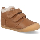 Bisgaard Barefoot dětské kotníkové boty Carter Cognac hnědé