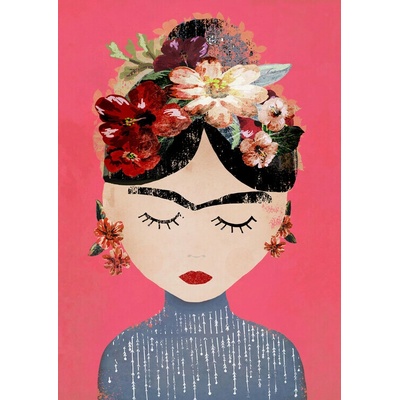 Plagát, Obraz - Frida (Pink Version), Treechild, 30 × 40 cm