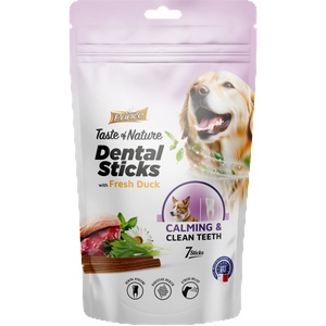 Pet nutrition|Prince Дентални пръчки с прясно патешко и успокояващ ефект за кучета /7бр/ PRINCE DENTAL STICK - Calming with Fresh Duck