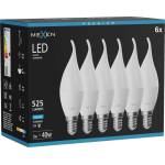 Mexen Nova 6x LED крушка пламък E14, C37, 5W, Студено - 6500K, 525 lm - L106-E14-0565-01x06 (L106-E14-0565-01x06)