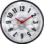 NeXtime Стенен часовник Modern Gear Clock бял (3259WI)