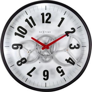 NeXtime Стенен часовник Modern Gear Clock бял (3259WI)