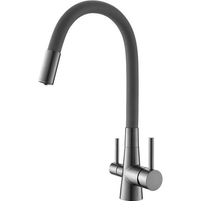 Inter Ceramic Стоящ смесител за кухня Inter Ceramic, ICF 7107801GG, с превключвател (7107801GG)