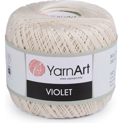 Bavlněná příze háčkovací Violet 50 g Varianta: 2 (6194) krémová světlá, Balení: 1 ks 49661/121013/230958