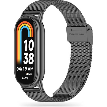 Tech-Protect Стоманена верижка за смарт часовник Xiaomi Smart Band 8 / 9 / NFC от Tech-Protect MilaneseBand - Черна (9490713935156)