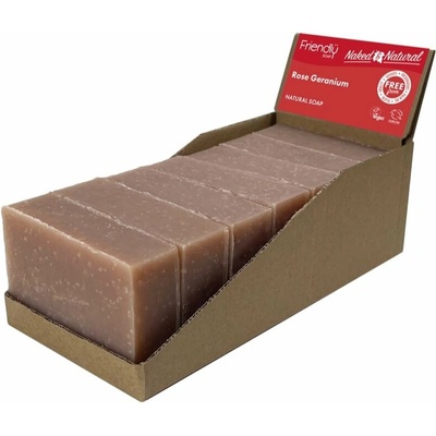 Friendly Soap Natural Soap Rose Geranium prírodné mydlo 7 x 95 g