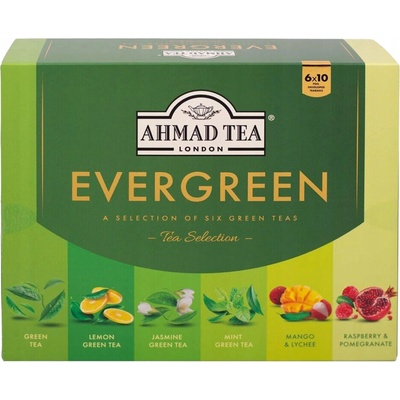 Ahmad Sada čajů Tea Evergreen 60 sáčků 6 příchutí 115 g