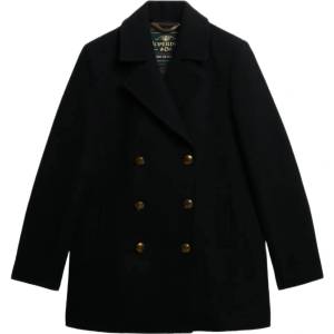 SUPERDRY Палто Superdry Double Breasted Pea coat - Black (Black)