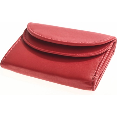 Dámská mini kožená ručně vyrobená peněženka KUBÁT Ema červená 7140562 Cherry