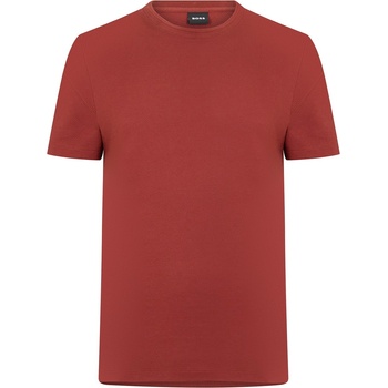 Boss Тениска Boss Men's Tiburt Bubble Structure Cotton Short Sleeve T-Shirt - Open Brown