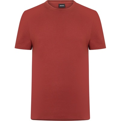 Boss Тениска Boss Men's Tiburt Bubble Structure Cotton Short Sleeve T-Shirt - Open Brown