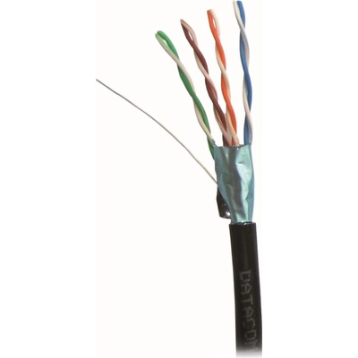 Datacom 1386 FTP drát CAT5E PE, 100m, černý
