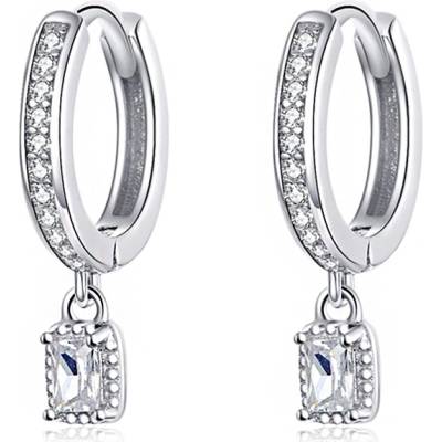P&J Jewellery stříbrné náušnice hranatý třpyt SE41