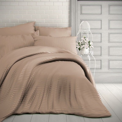Kvalitex satén obliečky Stripe béžová 140x220 70x90