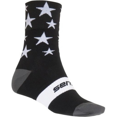 Sensor ponožky Stars BlackWhite