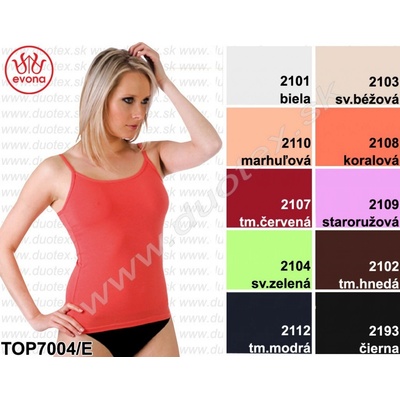 EVONA Dámske tielko Top7004/E 2193-čierna