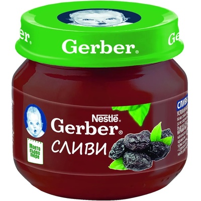 Gerber - Пюре сливи 4 месец 80 гр