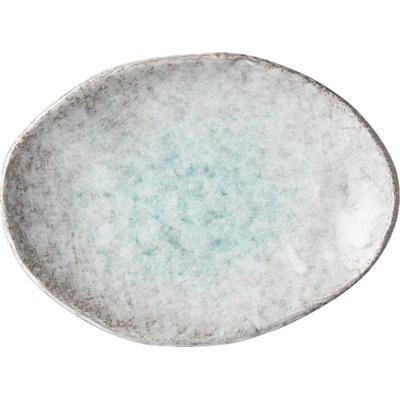 MIJ Servírovací talíř AQUA SPLASH 20 x 14 cm ovál modrá