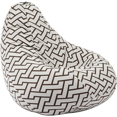 PUFRELAX Пуф круша 220л. Nirvana Hobbit, Zappity Brown, Перящ се калъф, Пълнеж от полистиролни перли, Гама Premium (PUF-G-NH-PT-ZAB)