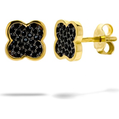 Blink-Blink Napichovacie náušnice čierne diamanty 3077ZCdG