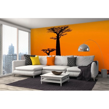 DIMEX ART s. r. o Самозалепваща се флизелинова фототапета баобаб при залез 375 x 250 см