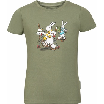 Alpine Pro Детска памучна тениска Bob и Bobek ALPINE PRO BOBBO oil green ALPINE PRO | Zelen | Момчешки | 92-98