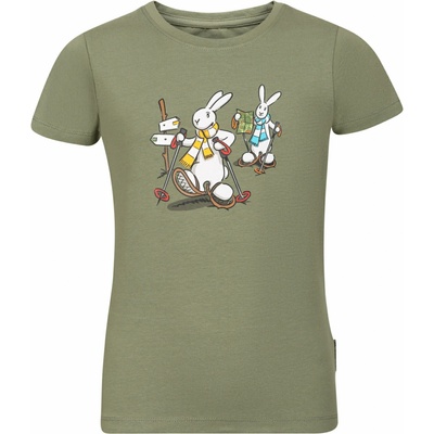 Alpine Pro Детска памучна тениска Bob и Bobek ALPINE PRO BOBBO oil green ALPINE PRO | Zelen | Момчешки | 92-98