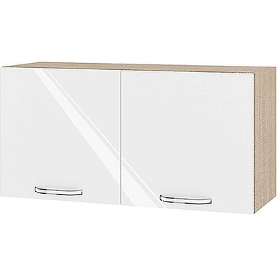 ИРИМ Горен кухненски шкаф Сити МФ-Бяло гланц-05-108 80 см