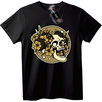 NOONEBRAND Тениска Skull & Flowers - 2XL, White