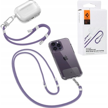 Snúrka na krk Spigen Universal Set 2 (Cross Body Strap 1P + Wrist Strap 1P + ConTag2 1P), deep purple