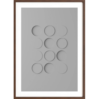 Idealform Poster no. 3 Shadow forms Barva: Silver grey, Velikost: 500x700 mm