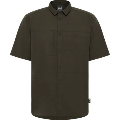Jack Wolfskin Мъжка риза с копчета Jack Wolfskin Sierra Canyon S/S Shirt - Obsidian Moss - размер 3XL (033-3072-0316)