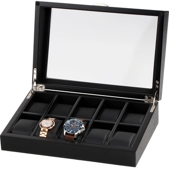 Rothenschild Watch Box RS-2375-10OAK For 10 Watches black (Watch Box RS-2375-10OAK For 10 Watches black)