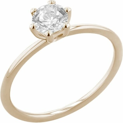 Eppi Zásnubní prsten ze zlata v champagne gold s diamantem Birdie RE49774