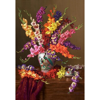 Image 1 of Castorland - Puzzle Gladioli in Chinese Vase - 1 000 piese