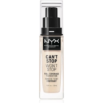 NYX Professional Makeup Can't Stop Won't Stop Full Coverage Foundation високо покривен фон дьо тен цвят 01 Pale 30ml