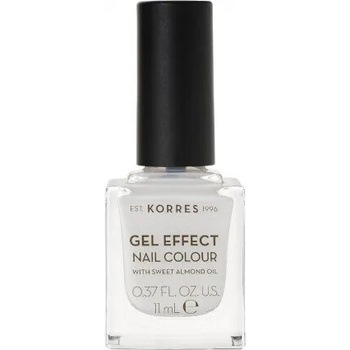 KORRES Лак с гел ефект с бадемово масло, Korres Gel Effect Nail Colour 2 Porcelain White 11ml